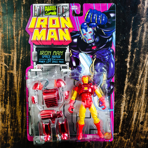 ToySack | 1995 Space Armor Iron Man (Factory Package Error), Iron Man by Toy Biz, buy the Marvel Iron Man toy for sale online at ToySack