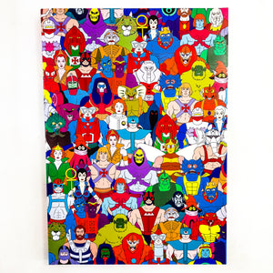 ToySack | He-Man (MOTU) Pop-Art Collage, 24"x36" Wooden-Framed Print on Canvass, buy pop-art pieces for sale online at ToySack Philippines