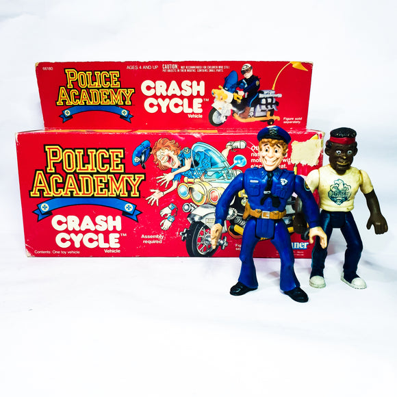 ToySack | Crash Cycle (MIB) with Mahoney & Jones figures, Police Academy by Kenner 1988 MoC, buy Kenner toys for sale online at ToySack Philippines