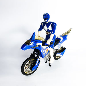 ToySack | Mighty Morphin Power Rangers 4.5" Blue Motorcycle with Blue Ranger, buy Power Rangers toys for sale online at ToySack Philippines