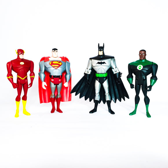 ToySack | JLU Bundle 1: Flash, Green Lantern, Gray Superman & Batman, Justice League Unlimited by Mattel 2005-2011, buy DC toys for sale online at ToySack Philippines