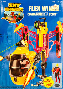 ToySack | PRE-ORDER Flex Wing with Commander RJ Scott, Sky Commanders by Kenner 1987, buy vintage toys for sale online at ToySack Philippines