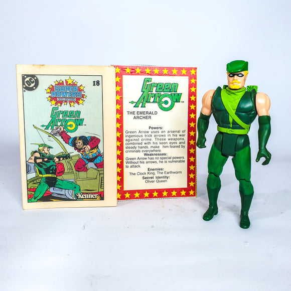 ToySack | Green Arrow with Comic & Card, Super Powers by Kenner 1985, buy DC toys for sale online at ToySack Philippines