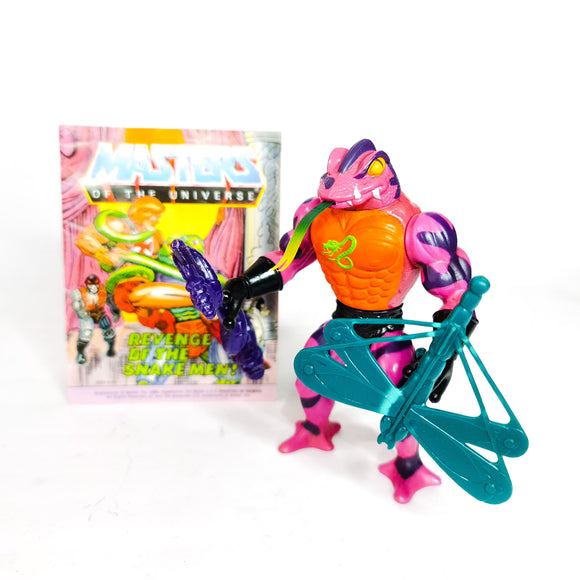 ToySack | Tongue Lashor Complete with Comic, MOTU Masters of the Universe by Mattel 1986, buy vintage He-Man toys for sale online at ToySack Philippines