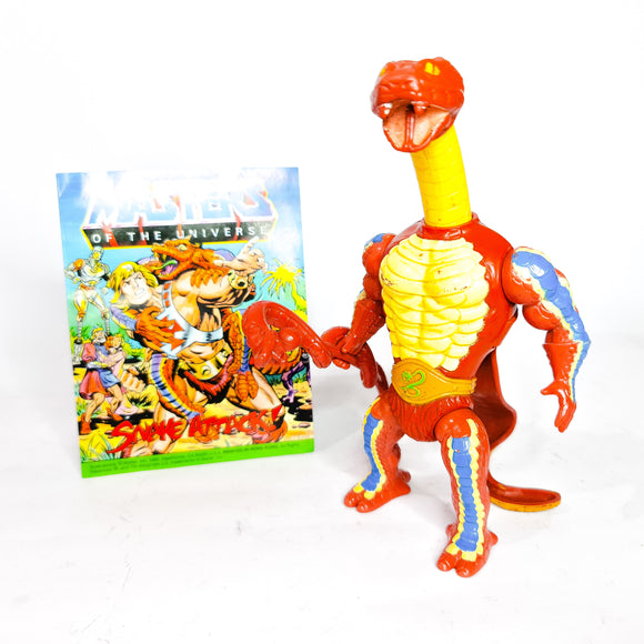 ToySack | Rattlor Complete with Comic, MOTU Masters of the Universe by Mattel 1986, buy vintage He-Man toys for sale online at ToySack Philippines