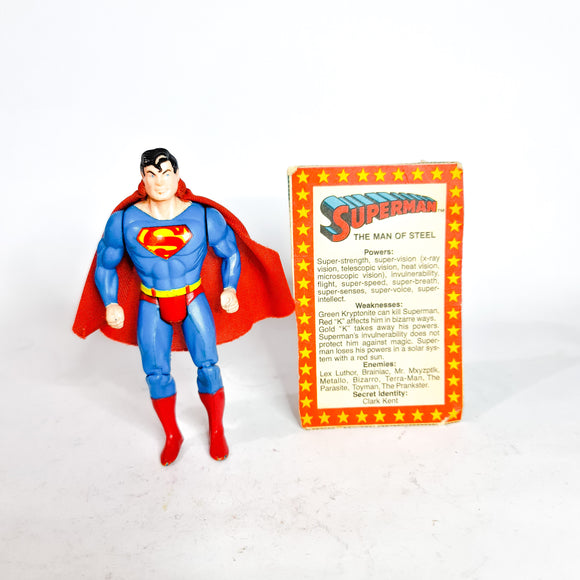 ToySack | Superman (w/ Card & Original Cape), Super Powers by Kenner 1984, buy vintage Kenner DC toys for sale online at ToySack Philippines