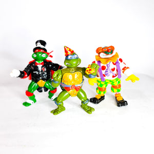 ToySack | Set of Three Turtles, Bodacious Birthday Teenage Mutant Ninja Turtles (TMNT) by Playmates toys 1992, buy vintage TMNT toys for sale online at ToySack Philippines