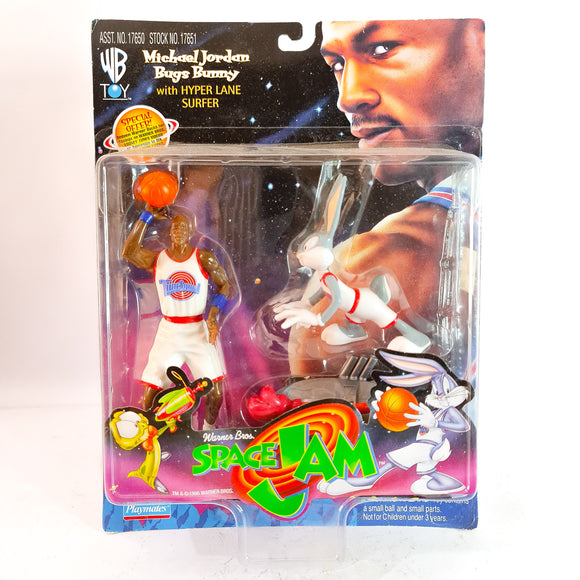ToySack | Michael Jordan & Bugs Bunny with Hyper Lane Surfer, Space Jam by Playmates Toys 1996, buy vintage 90s toys for sale online at ToySack Philippines