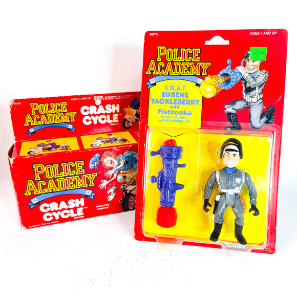 ToySack | Crash Cycle (Sealed Box) with S.W.A.T. Eugene Tackleberry (MOC), Police Academy by Kenner 1989, buy vintage Kenner toys for sale online at ToySack Philippines