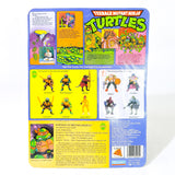 Card Back Detail | Michaelangelo (Softhead with Packaging Error) Unpunched MoC, TMNT by Playmates Toys 1988, buy vintage Teenage Mutant Ninja Turtles for sale online at ToySack Philippines