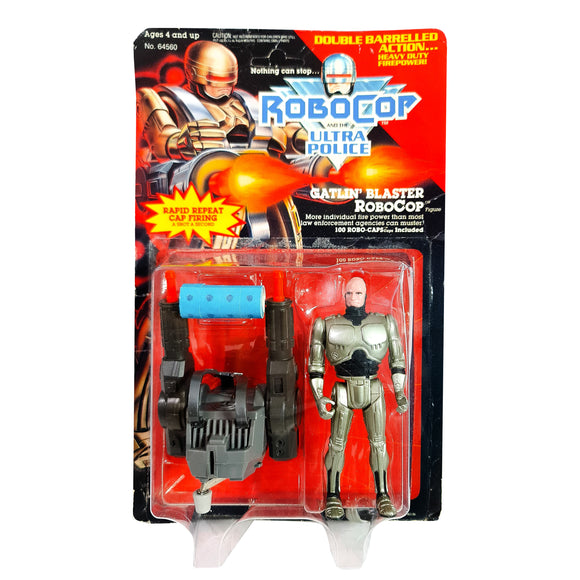 ToySack | Gattlin' Blaster Robocop (B. New with Bubble Lift), Robocop and the Ultra Force by Kenner 1989, buy vintage Robocop toys for sale online at ToySack Philippines