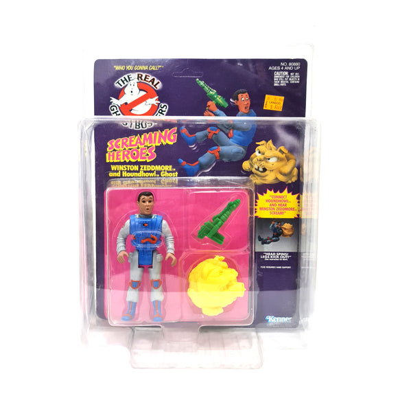 ToySack | Winston Zeddmore with Houndhowl Ghost, Real Ghostbusters Screaming Heroes by Kenner, 1989, buy Ghostbusters toys for sale online at ToySack Philippines