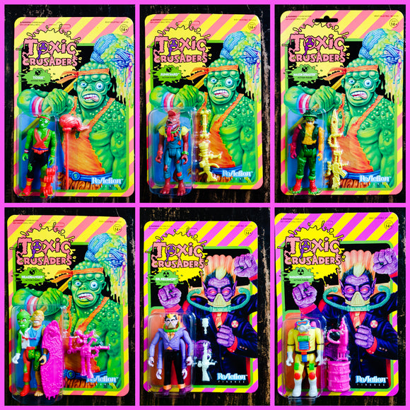 ToySack | Toxic Crusaders Complete Set of 6, Reaction Figures by Super 7 2019, buy Toxic Avenger toys for sale online Philippines at ToySack