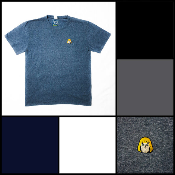 ToySack | He-Man Stitched Emblem T-Shirt (Navy Blue, Black, Grey, & White), buy He-Man shirts for sale online at ToySack Philippines